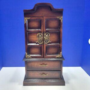 Vintage High Chest Tall Boy Inspired Wood Jewelry Box